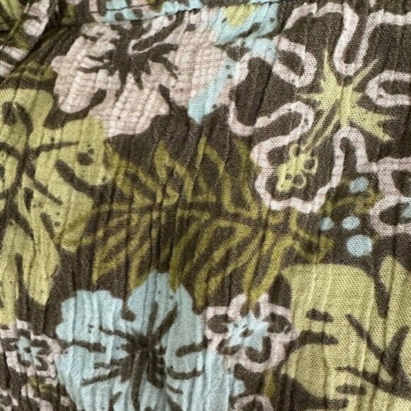 Jaclyn Smith Ladies Skirt 2X Olive Floral Knee Length Soft Pleats - Picture 5 of 5